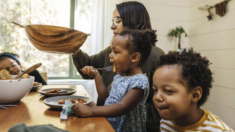 family cooking